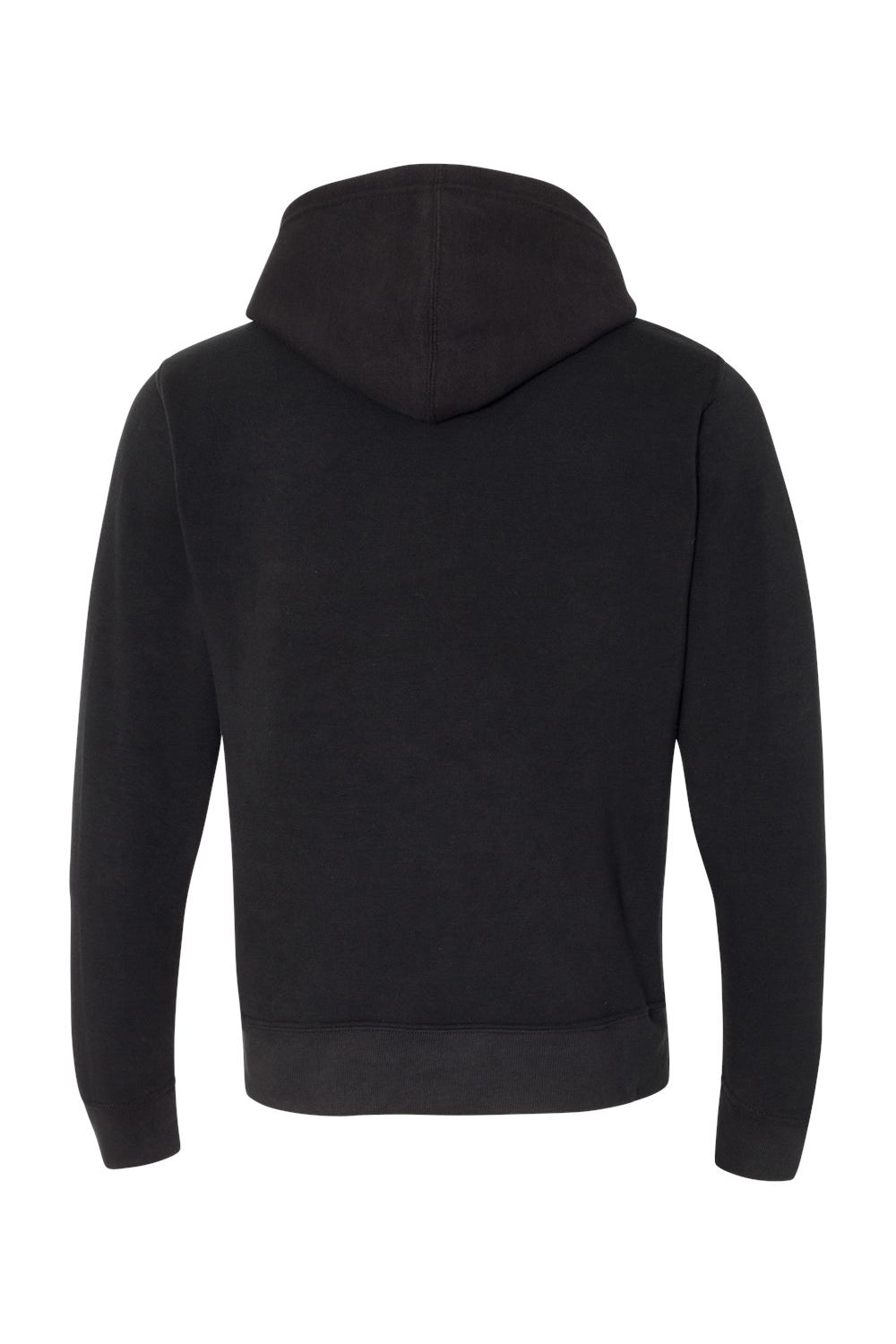 J America JA8871/8871 Mens Fleece Hooded Sweatshirt Hoodie w/ Pouch Pocket Solid Black Flat Back