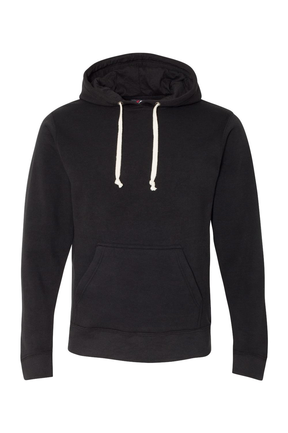 J America JA8871/8871 Mens Fleece Hooded Sweatshirt Hoodie w/ Pouch Pocket Solid Black Flat Front