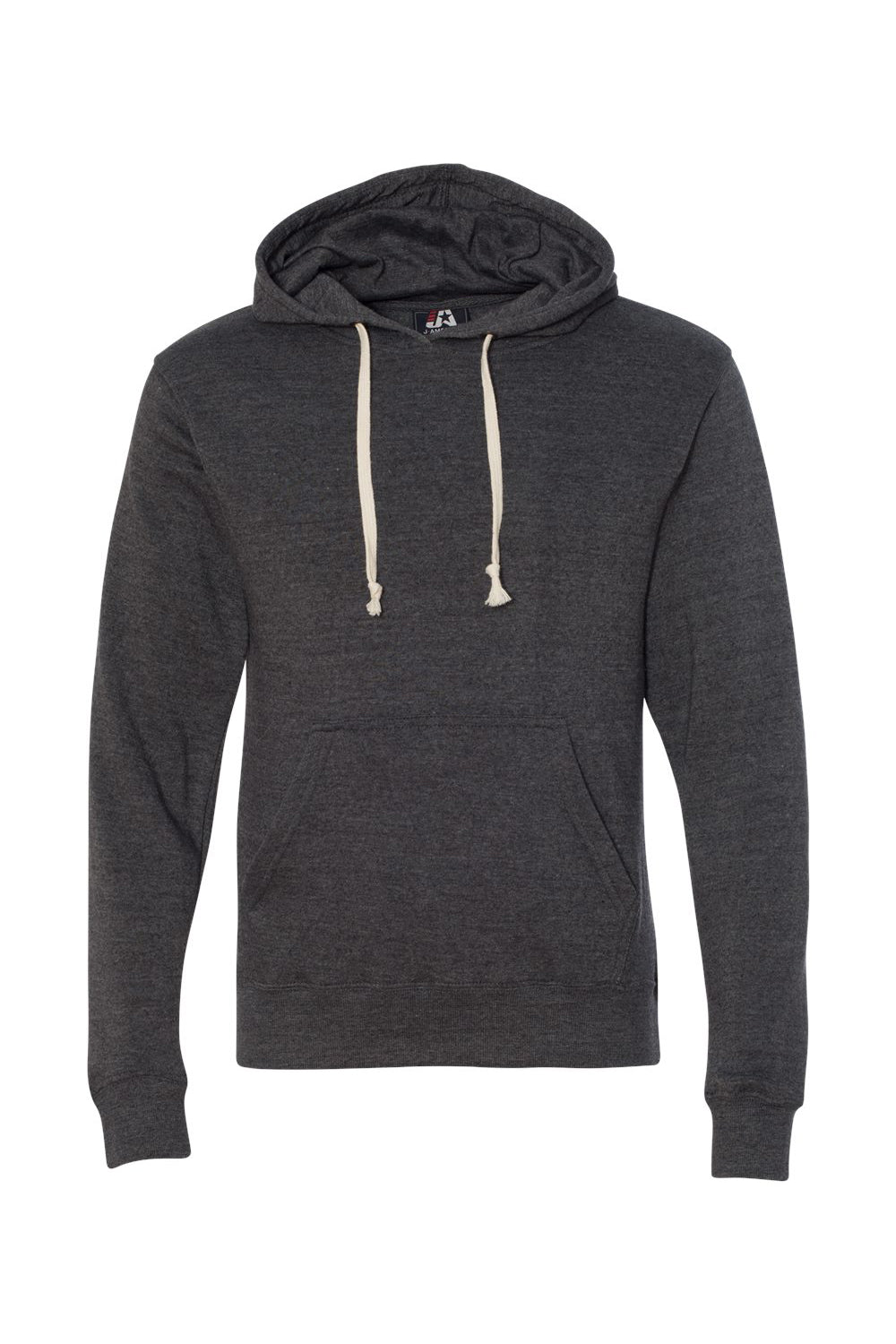 J America JA8871/8871 Mens Fleece Hooded Sweatshirt Hoodie w/ Pouch Pocket Black Flat Front