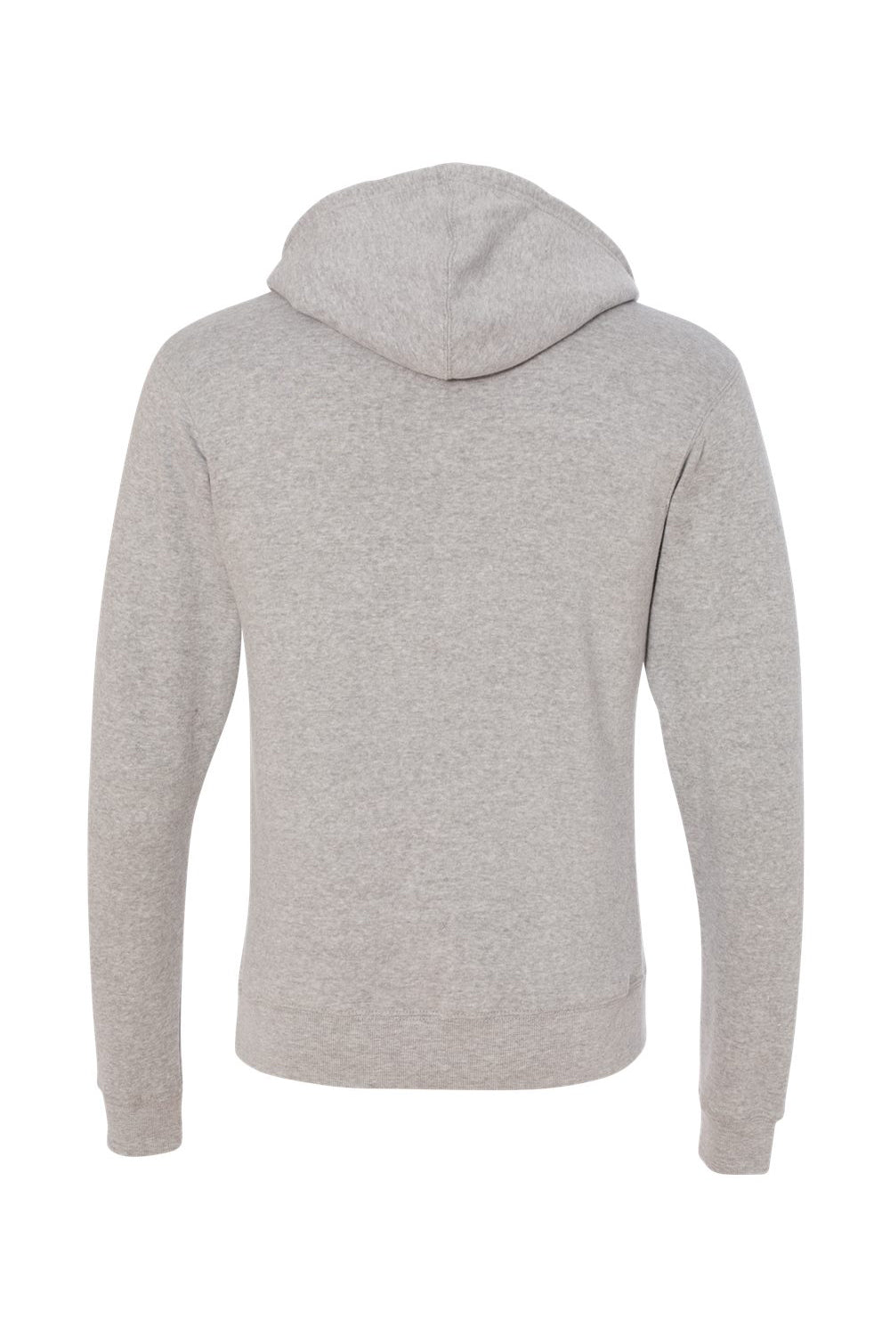 J America JA8871/8871 Mens Fleece Hooded Sweatshirt Hoodie w/ Pouch Pocket Grey Flat Back