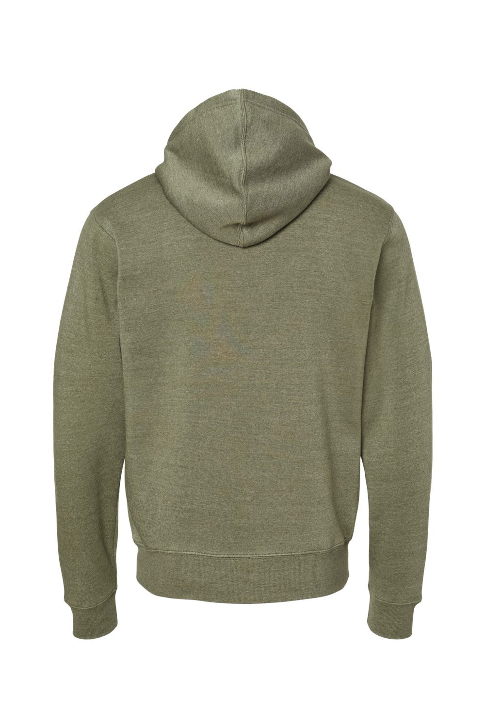 J America JA8871/8871 Mens Fleece Hooded Sweatshirt Hoodie w/ Pouch Pocket Olive Green Flat Back