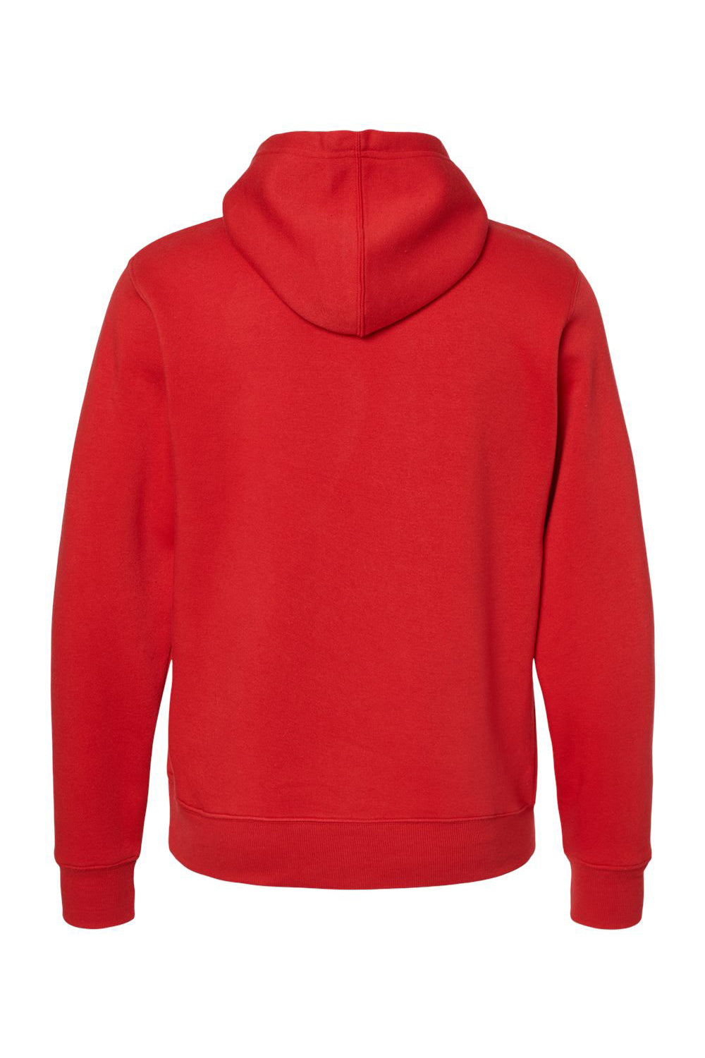 J America JA8871/8871 Mens Fleece Hooded Sweatshirt Hoodie w/ Pouch Pocket Solid Red Flat Back