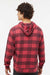 J America JA8871/8871 Mens Fleece Hooded Sweatshirt Hoodie w/ Pouch Pocket Red Buffalo Model Back