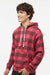J America JA8871/8871 Mens Fleece Hooded Sweatshirt Hoodie w/ Pouch Pocket Red Buffalo Model Side