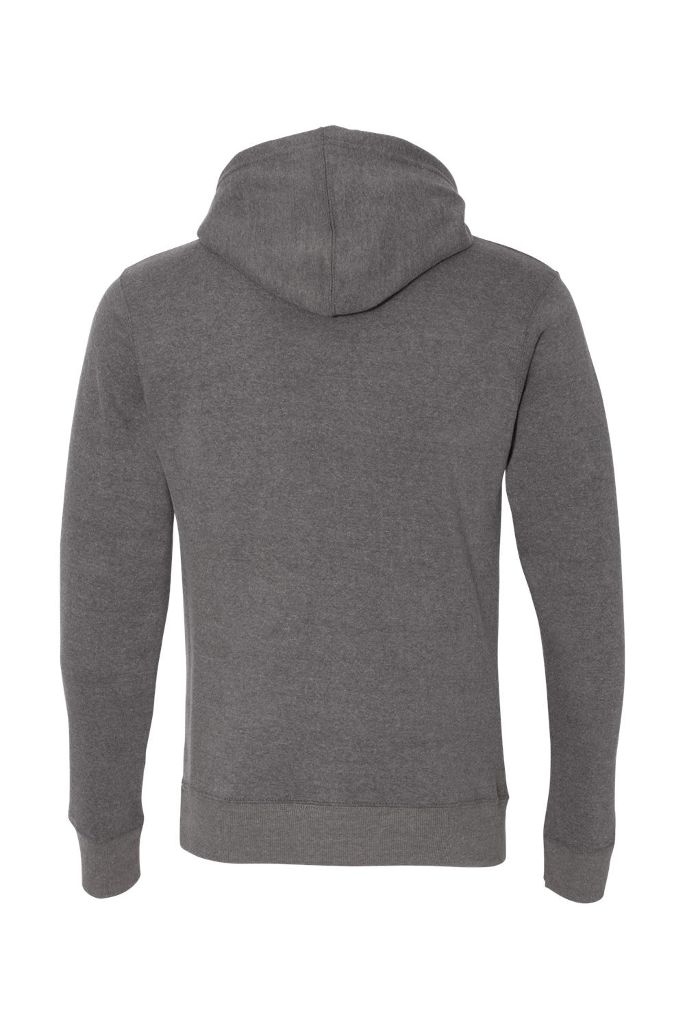 J America JA8871/8871 Mens Fleece Hooded Sweatshirt Hoodie w/ Pouch Pocket Smoke Grey Flat Back