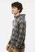 J America JA8871/8871 Mens Fleece Hooded Sweatshirt Hoodie w/ Pouch Pocket Smoke Grey Buffalo Model Side