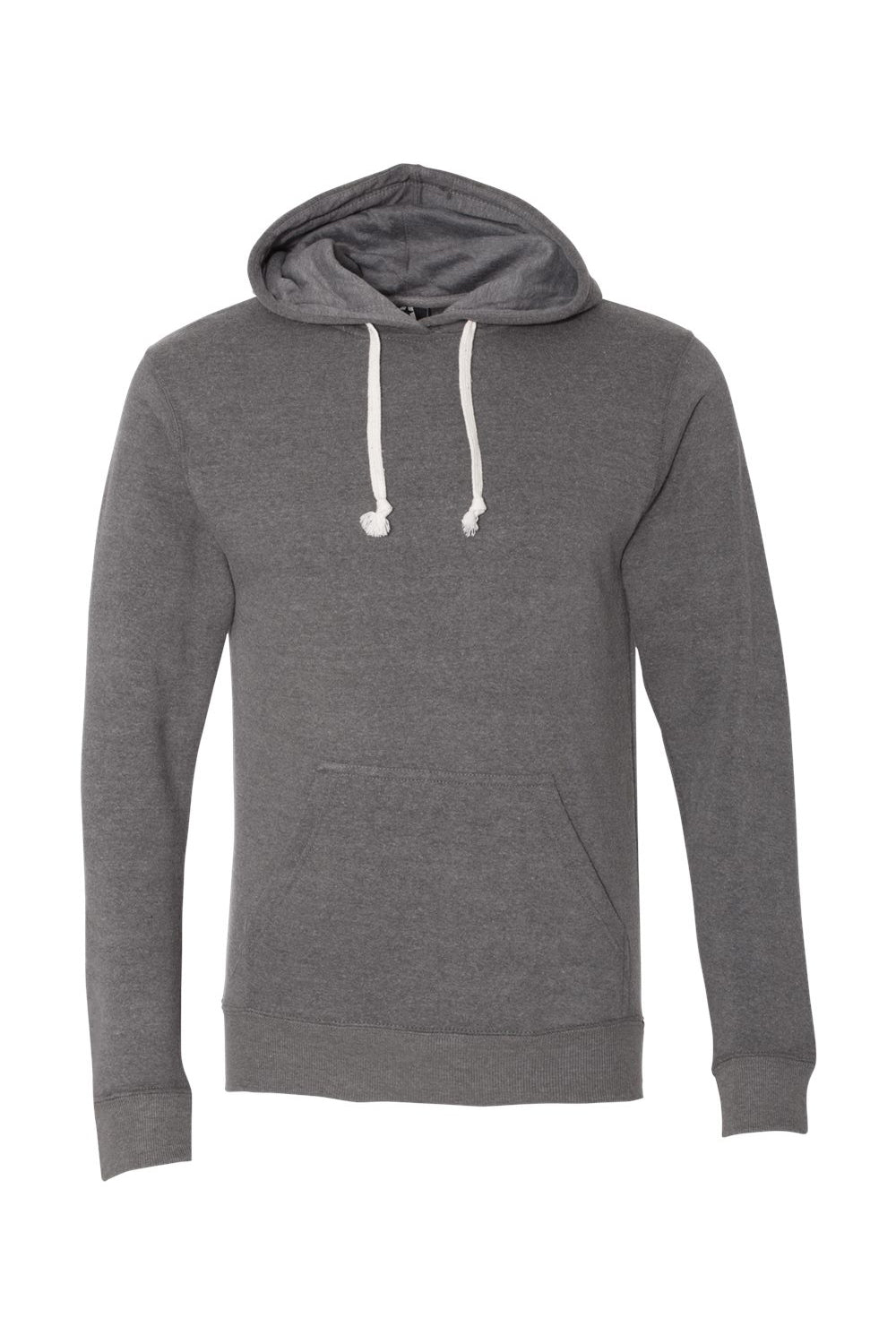 J America JA8871/8871 Mens Fleece Hooded Sweatshirt Hoodie w/ Pouch Pocket Smoke Grey Flat Front
