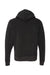 J America JA8872/8872 Mens Fleece Full Zip Hooded Sweatshirt Hoodie w/ Pockets Solid Black Flat Back