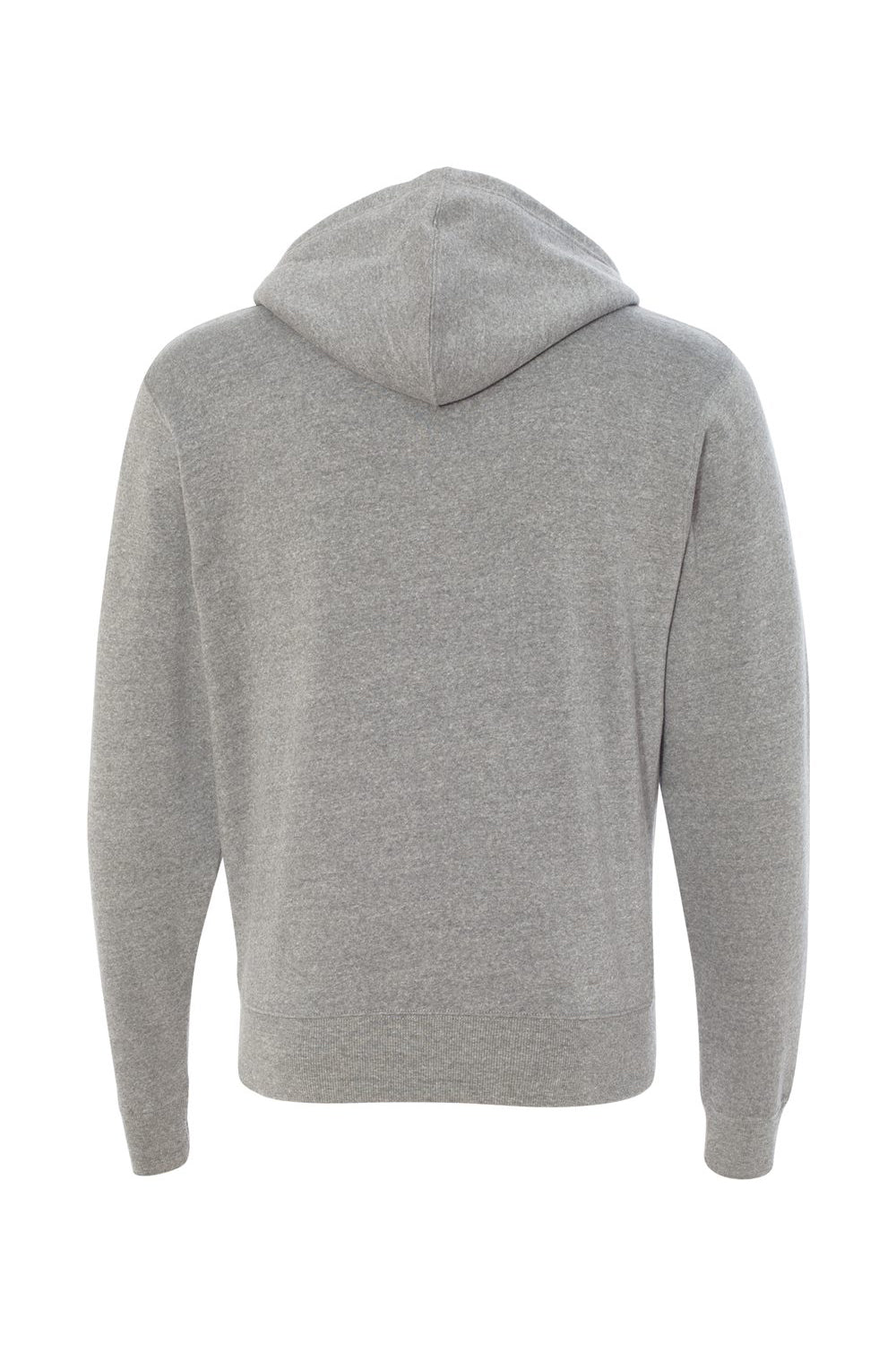 J America JA8872/8872 Mens Fleece Full Zip Hooded Sweatshirt Hoodie w/ Pockets Grey Flat Back