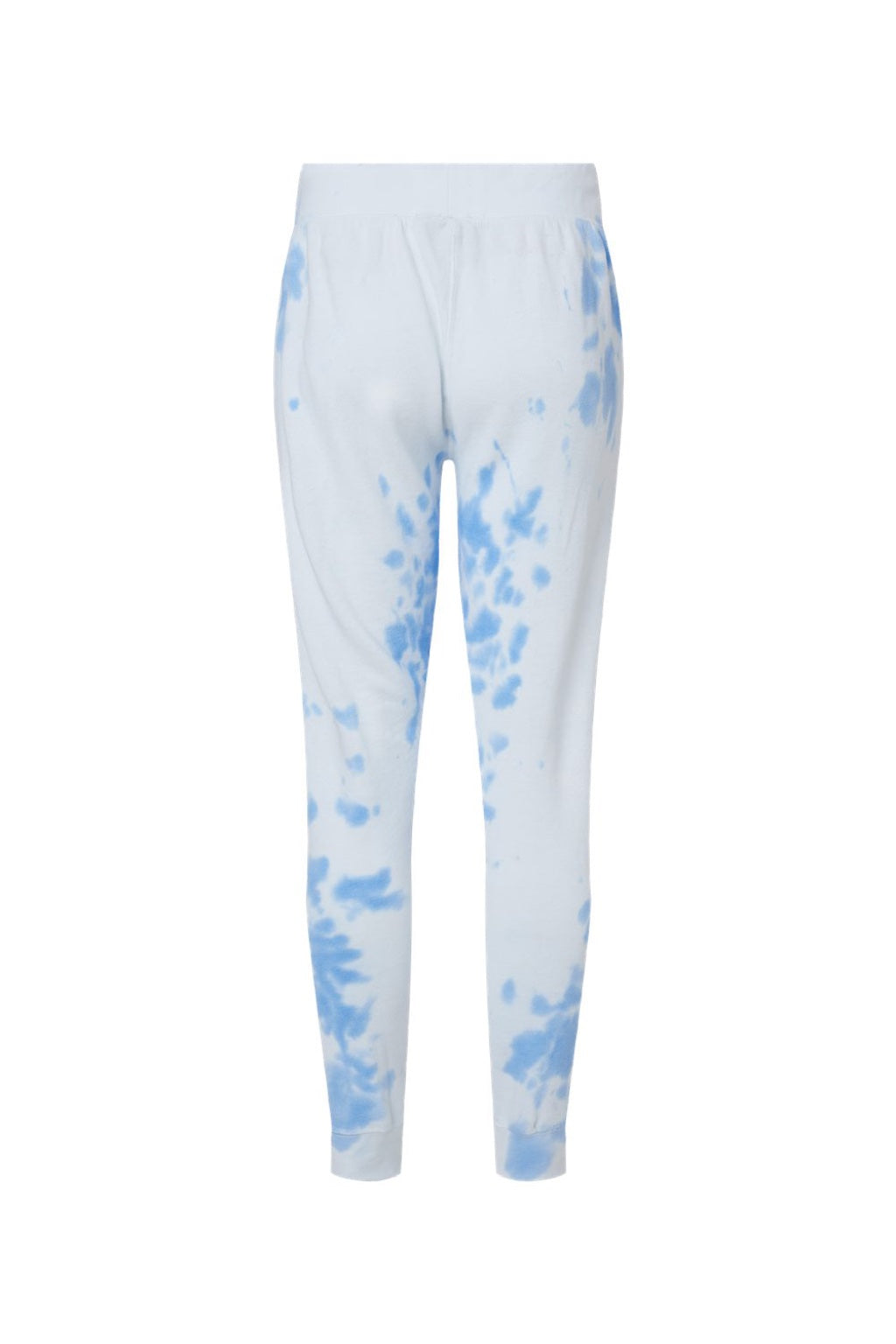 J America 8884JA Mens Tie-Dye Fleece Jogger Sweatpants w/ Pockets Periwinkle Blue Flat Back
