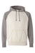J America JA8885/8885 Mens Vintage Heather Hooded Sweatshirt Hoodie w/ Pouch Pocket Oatmeal/Smoke Grey Flat Front