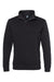 J America JA8890/8890 Mens Quilted 1/4 Snap Down Sweatshirt Black Flat Front