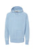 J America JA8915/8915 Mens Vintage Zen Burnout Fleece Hooded Sweatshirt Hoodie w/ Pouch Pocket Chambray Blue Flat Front