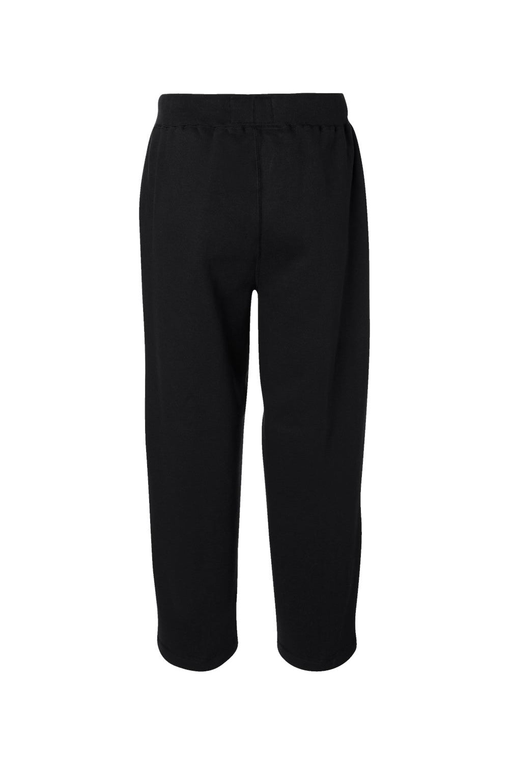 J America JA8992 Mens Open Bottom Fleece Sweatpants w/ Pockets Black Flat Back
