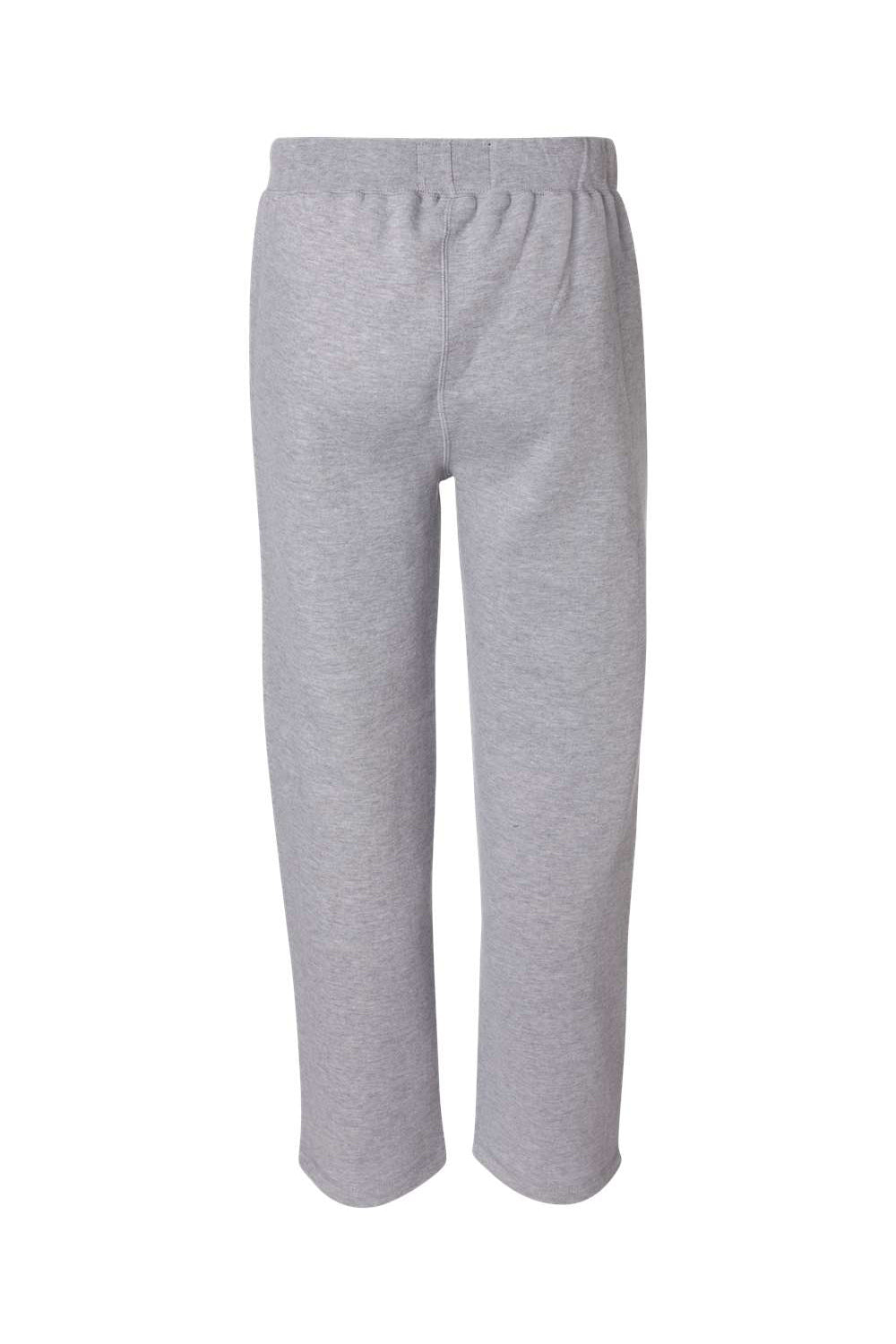 J America JA8992 Mens Open Bottom Fleece Sweatpants w/ Pockets Oxford Grey Flat Back