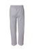 J America JA8992 Mens Open Bottom Fleece Sweatpants w/ Pockets Oxford Grey Flat Back
