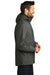 Port Authority J123 Mens All Weather 3-in-1 Water Resistant Full Zip Hooded Jacket Storm Grey Model Side