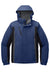 Port Authority J321 Mens 3-in-1 Wind & Water Resistant Full Zip Hooded Jacket Admiral Blue/Black/Magnet Grey Flat Front