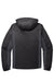 Port Authority J321 Mens 3-in-1 Wind & Water Resistant Full Zip Hooded Jacket Black/Magnet Grey/Signal Red Flat Back