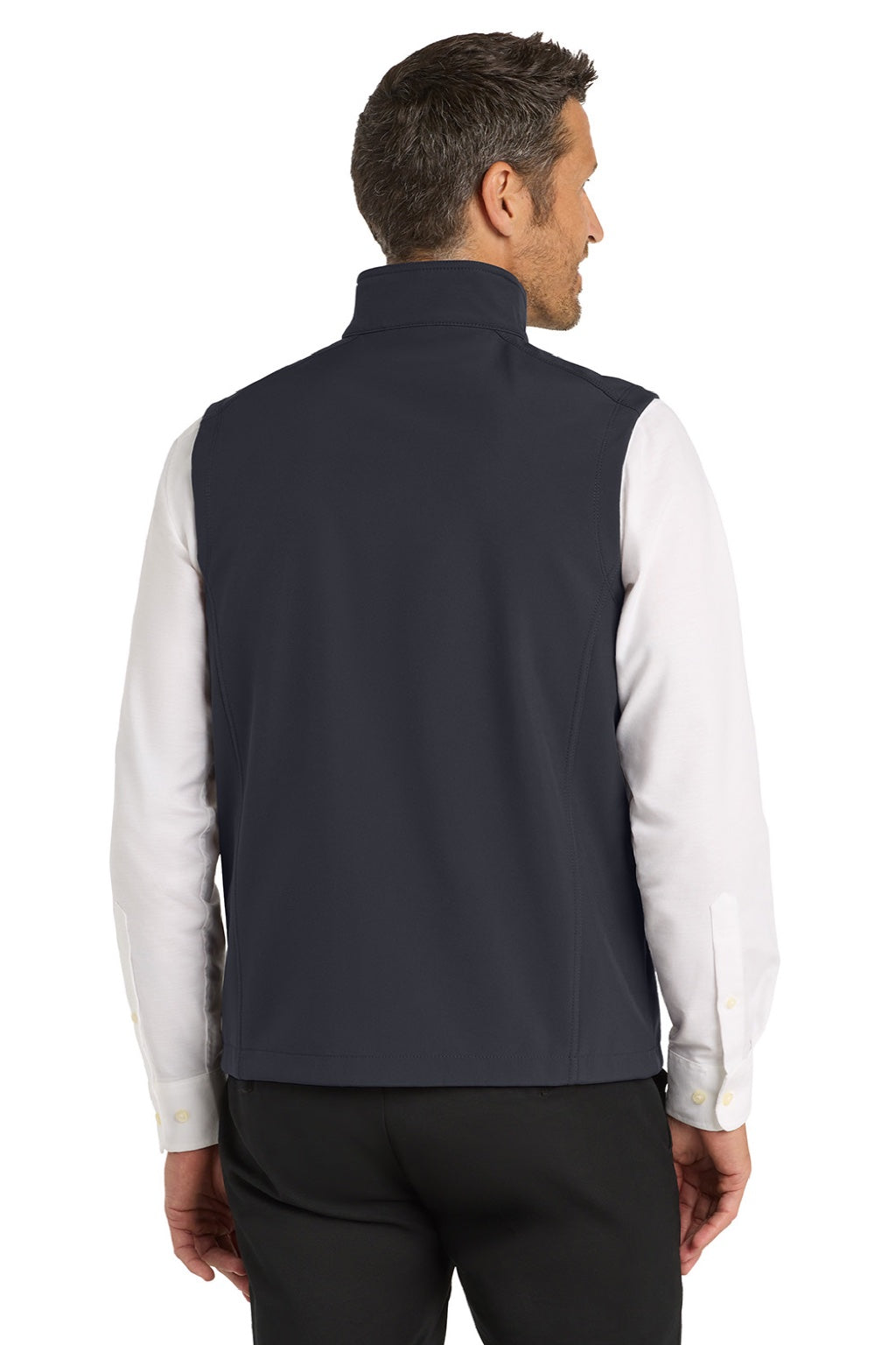 Port Authority J325 Mens Core Wind & Water Resistant Full Zip Vest Battleship Grey Model Back