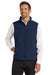Port Authority J325 Mens Core Wind & Water Resistant Full Zip Vest Dress Navy Blue Model Front