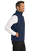 Port Authority J325 Mens Core Wind & Water Resistant Full Zip Vest Dress Navy Blue Model Side