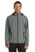 Port Authority J333 Mens Torrent Waterproof Full Zip Hooded Jacket Heather Dark Grey Model Front