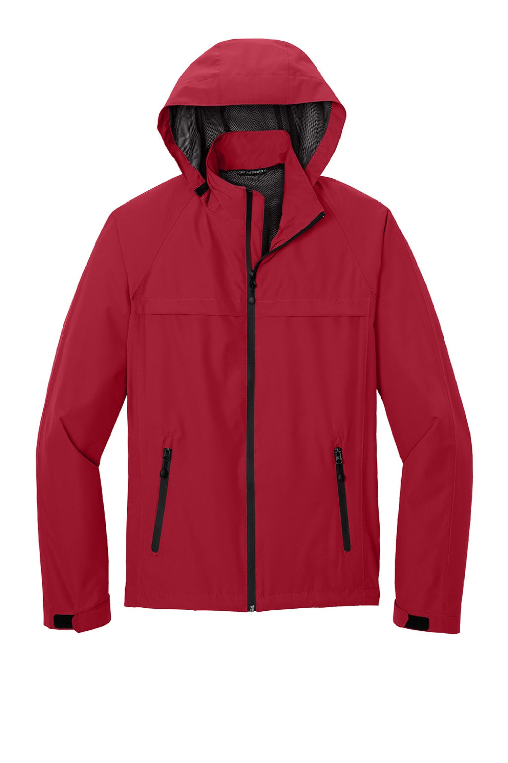 Port Authority J333 Mens Torrent Waterproof Full Zip Hooded Jacket Deep Red Flat Front