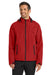 Port Authority J333 Mens Torrent Waterproof Full Zip Hooded Jacket Engine Red Model Front