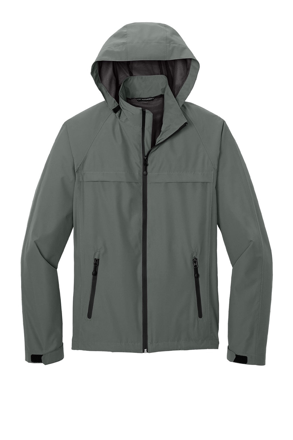 Port Authority J333 Mens Torrent Waterproof Full Zip Hooded Jacket Magnet Grey Flat Front