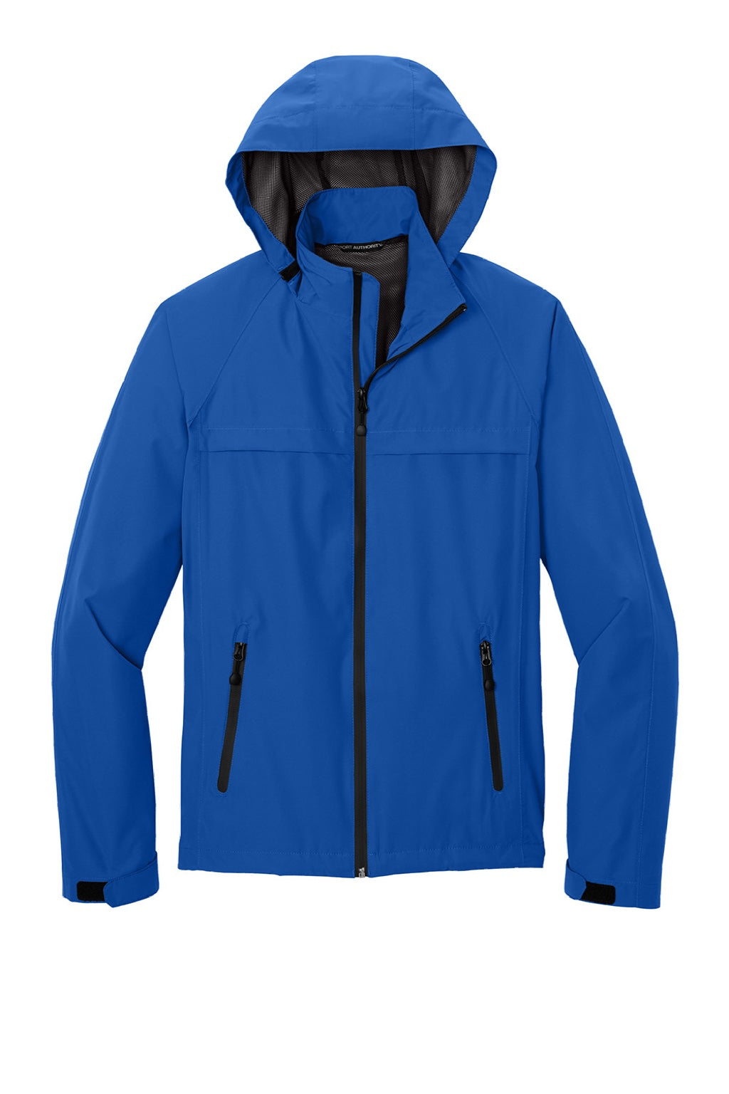 Port Authority J333 Mens Torrent Waterproof Full Zip Hooded Jacket True Royal Blue Flat Front