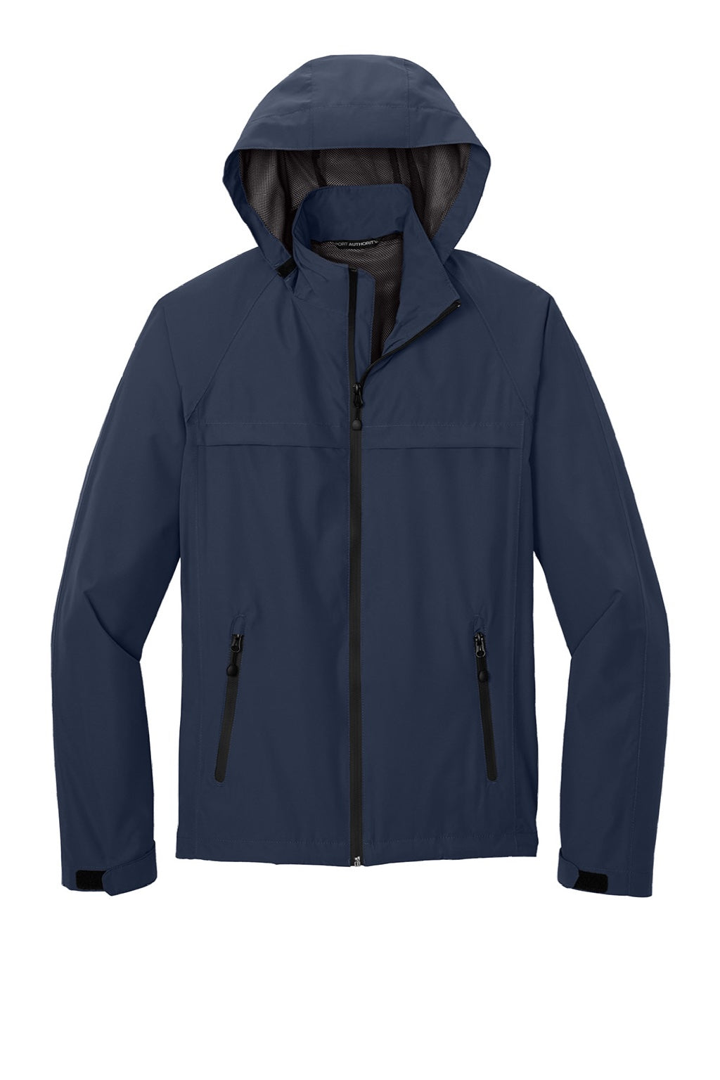 Port Authority J333 Mens Torrent Waterproof Full Zip Hooded Jacket True Navy Blue Flat Front
