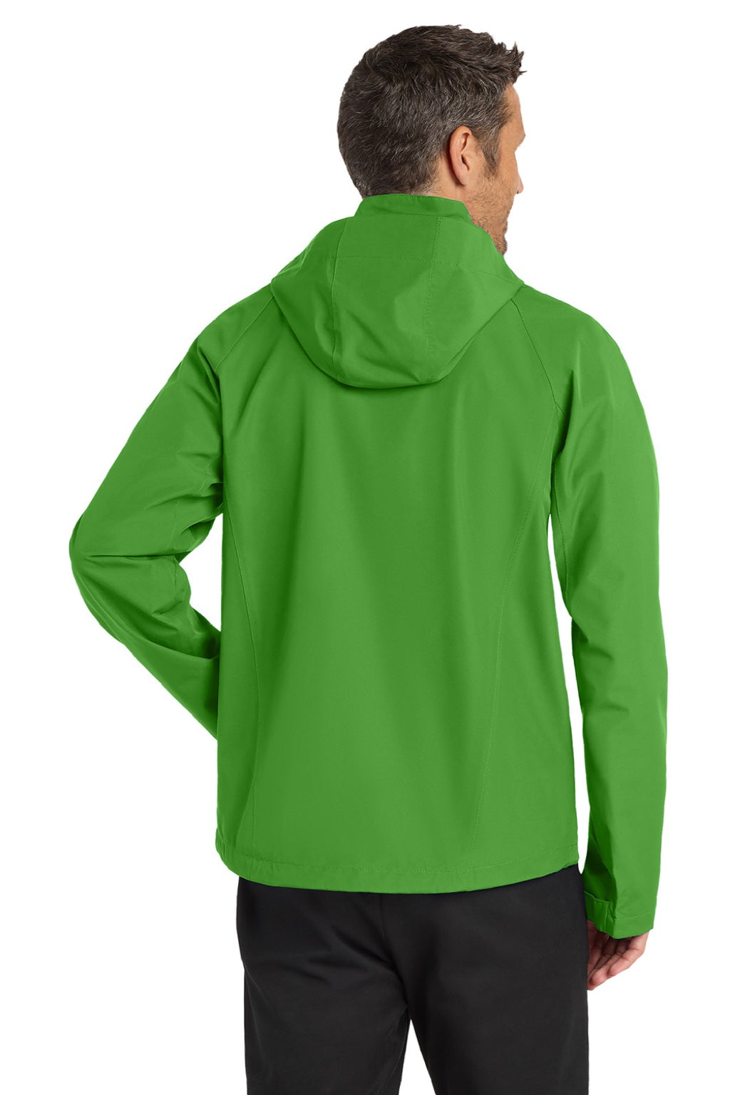 Port Authority J333 Mens Torrent Waterproof Full Zip Hooded Jacket Vine Green Model Back