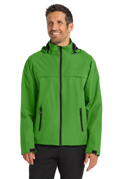 Port Authority J333 Mens Torrent Waterproof Full Zip Hooded Jacket Vine Green Model Front