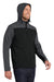 Port Authority J335 Mens Core Wind & Water Resistant Full Zip Hooded Jacket Black/Battleship Grey Model Side