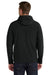 Port Authority J335 Mens Core Wind & Water Resistant Full Zip Hooded Jacket Black Model Back