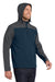 Port Authority J335 Mens Core Wind & Water Resistant Full Zip Hooded Jacket Dress Navy Blue/Battleship Grey Model Side
