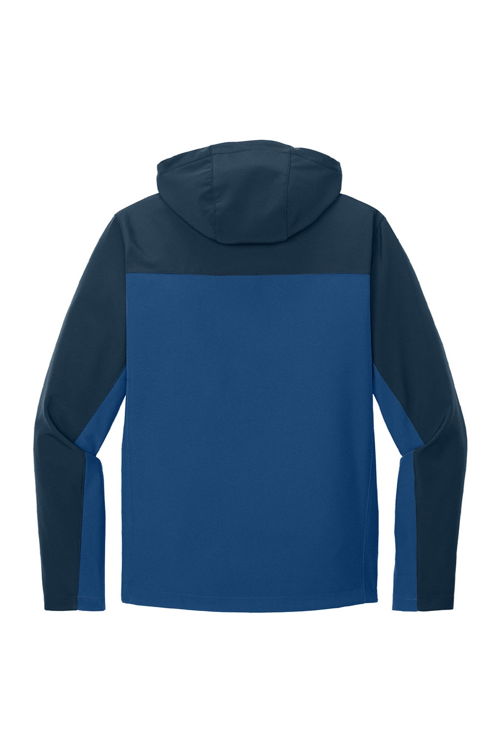 Port Authority J335 Mens Core Wind & Water Resistant Full Zip Hooded Jacket Night Sky Blue/Dress Navy Blue Flat Back