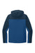 Port Authority J335 Mens Core Wind & Water Resistant Full Zip Hooded Jacket Night Sky Blue/Dress Navy Blue Flat Back