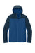 Port Authority J335 Mens Core Wind & Water Resistant Full Zip Hooded Jacket Night Sky Blue/Dress Navy Blue Flat Front