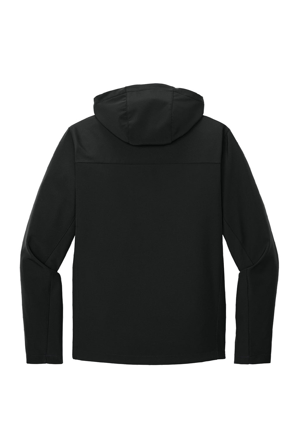 Port Authority J335 Mens Core Wind & Water Resistant Full Zip Hooded Jacket Black Flat Back