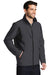 Port Authority J336 Mens Wind & Water Resistant Full Zip Jacket Battleship Grey/Black Model 3q