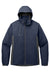Port Authority J338 Mens Merge 3-in-1 Wind & Water Full Zip Hooded Jacket Dress Navy Blue/Steel Grey Flat Front
