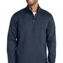 Port Authority Mens Zephyr Wind & Water Resistant 1/4 Zip Jacket - Dress Navy Blue