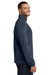 Port Authority J343 Mens Zephyr Wind & Water Resistant 1/4 Zip Jacket Dress Navy Blue Model Side