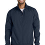 Port Authority Mens Zephyr Wind & Water Resistant Full Zip Jacket - Dress Navy Blue
