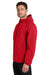 Port Authority J407 Mens Essential Waterproof Full Zip Hooded Rain Jacket Deep Red Model Side