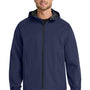 Port Authority Mens Essential Waterproof Full Zip Hooded Rain Jacket - True Navy Blue