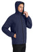 Port Authority J407 Mens Essential Waterproof Full Zip Hooded Rain Jacket True Navy Blue Model 3q