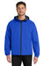 Port Authority J407 Mens Essential Waterproof Full Zip Hooded Rain Jacket True Royal Blue Model Front